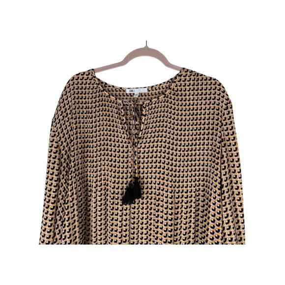 DR2 Daniel Rainn Pink Orange Black Geometric Pattern Flowy Blouse Top Size XXL - Picture 2 of 9